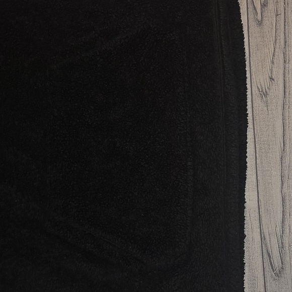 PINK Women's Quarter Zip Pullover Teddy Sweater Black Size L - Picture 6 of 8